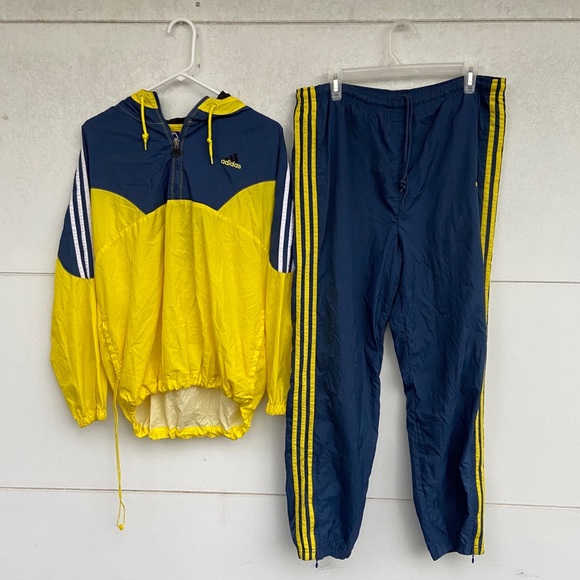 adidas Other - Vintage Adidas Tracksuit (Blue and Yellow)